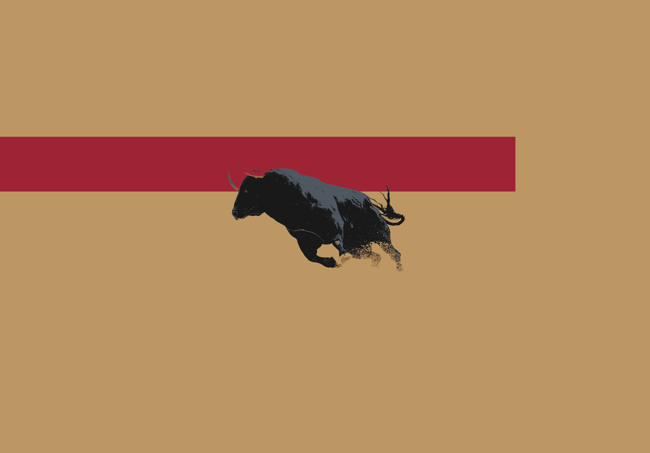 Strong and Beautiful! New Screen Print. The Raging Bull Artwork.